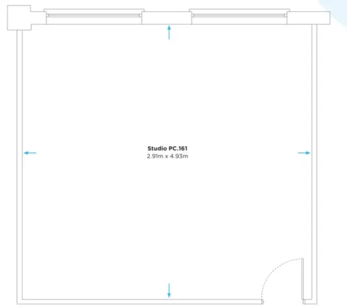 Floor plan of full time office workspace in The Light Box