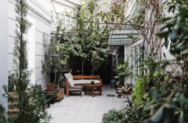Courtyard and Garden at Impact Hub Athens  - Workspace available to book on demand through Tally Market  .png