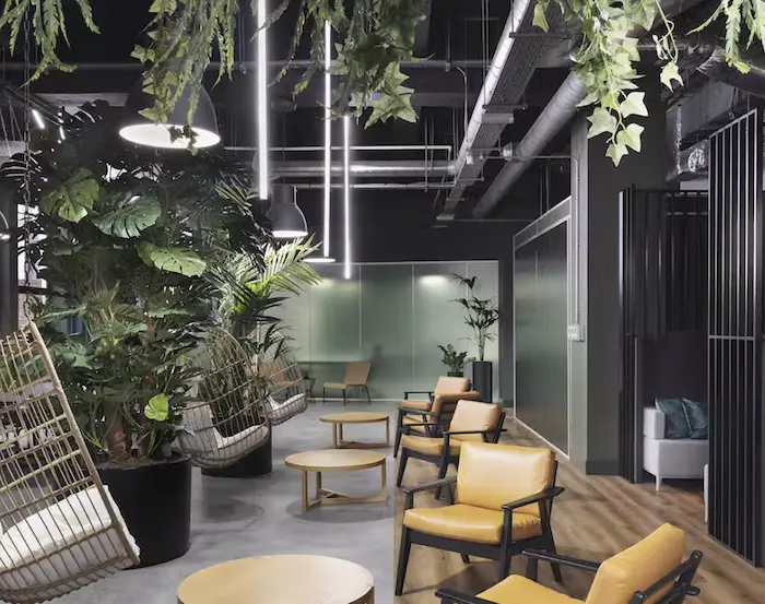 Coworking area and breakout space in Halkin Paris Gardens