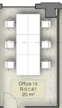 Floor plan of full time office workspace in Spacemade   10 X