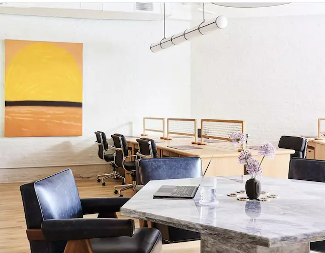 Coworking area and breakout space in The Malin