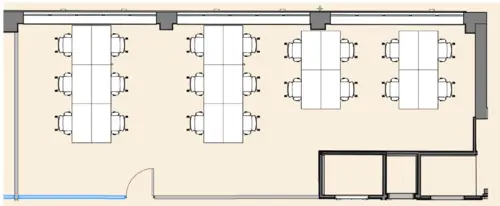 Floor plan of full time office workspace in Uncommon Holborn