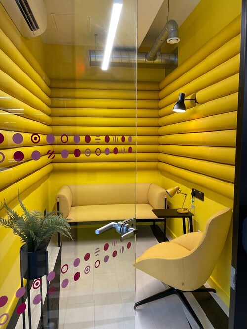 Meeting room at Huckletree Ancoats, Manchester