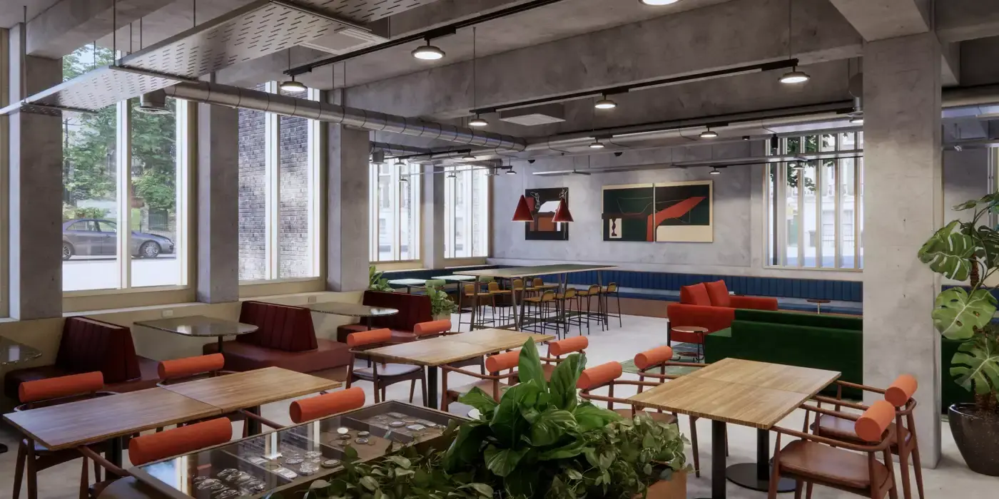 Break out area at Leroy House