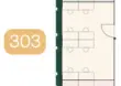 Floor plan of full time office workspace in X+Why Foundry