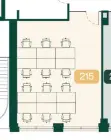 Floor plan of full time office workspace in Chiswick Works