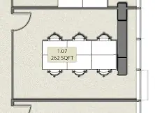 Floor plan of full time office workspace in Studio Y