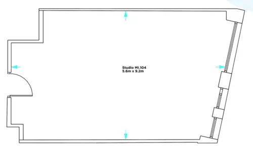 Floor plan of full time office workspace in Mirror Works