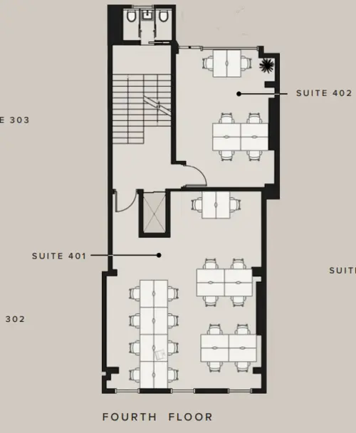 Floor plan of full time office workspace in 116 Baker Street