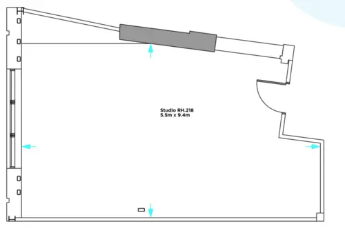 Floor plan of full time office workspace in The Record Hall
