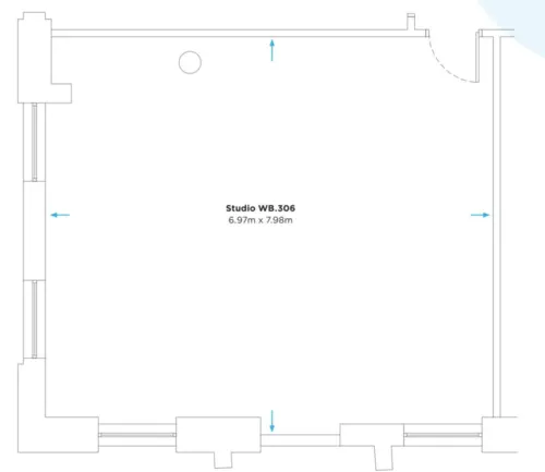 Floor plan of full time office workspace in The Chocolate Factory