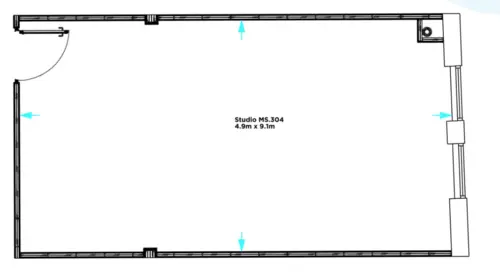 Floor plan of full time office workspace in Mare Street studios