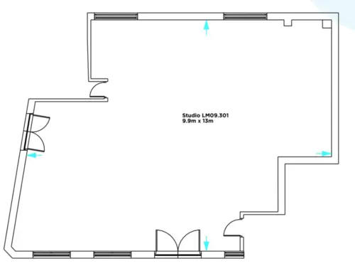 Floor plan of full time office workspace in The Leather Market