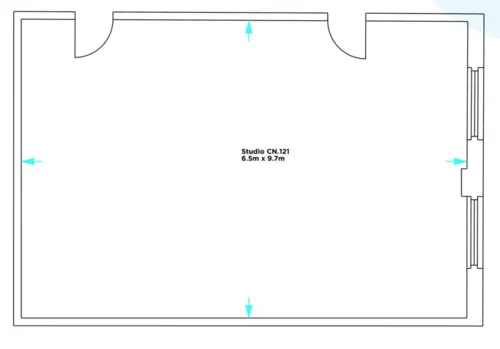 Floor plan of full time office workspace in Canalot studios