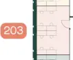 Floor plan of full time office workspace in X+Why Foundry