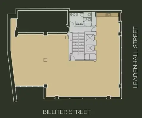 Floor plan of full time office workspace in Sub800 36 Leadenhall Street