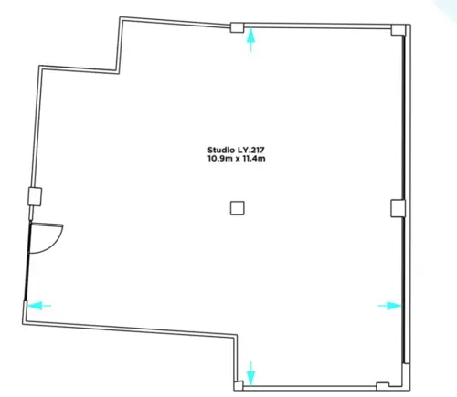 Floor plan of full time office workspace in Leroy House