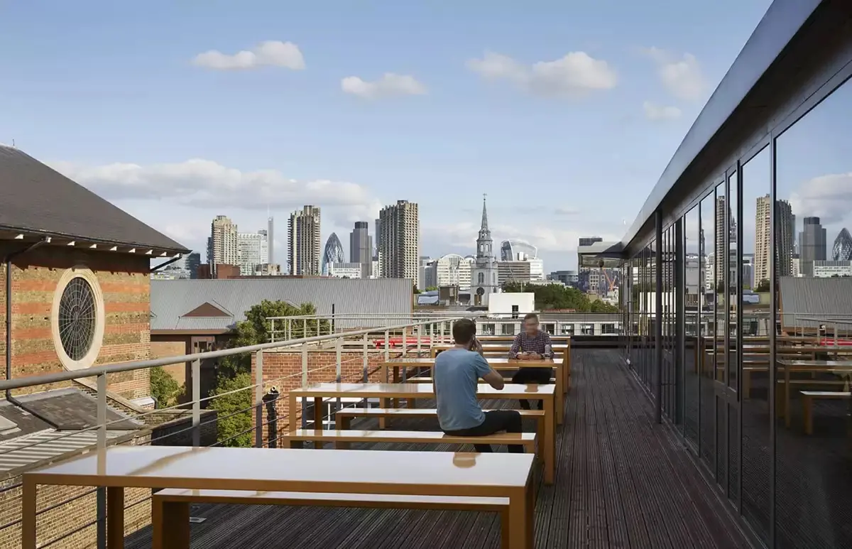 Coworking area and breakout space in Exmouth House Workspace