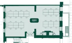 Floor plan of full time office workspace in X And Why Bloomsbury